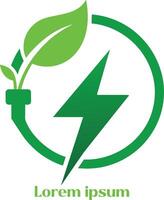 hernieuwbaar energie middelen logo milieu vriendelijk energie middelen logo eco vriendelijk licht logo vector