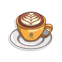 koffie drinken in kop illustratie vector