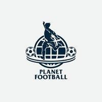 planeet Amerikaans voetbal logo vector