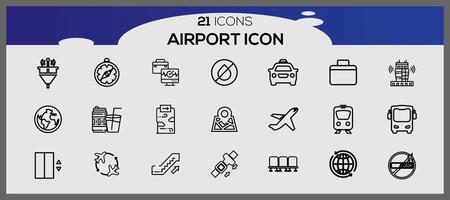 luchthaven icoon set. vector