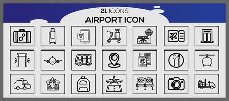 luchthaven icoon set. vector