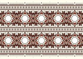 mandala's en meetkundig ontwerp Aan donker achtergrond, etnisch kleding stof naadloos oosters patroon voor lap, tapijt, behang, batik, omhulsel enz. vector