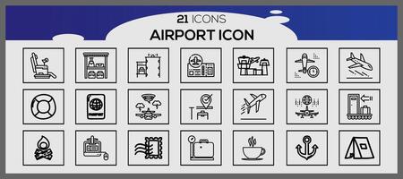 luchthaven icoon set. vector