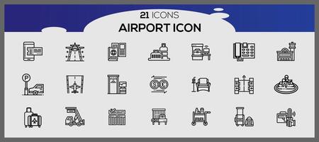 luchthaven icoon set. vector