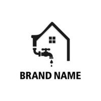 huis loodgieter logo icoon ontwerp vector