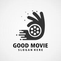 Super goed film logo Sjablonen ontwerp illustratie vector