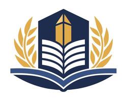 boek logo ontwerp vector