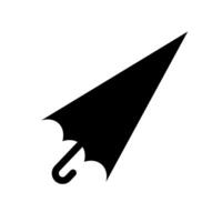 gevouwen paraplu silhouet icoon. vector
