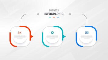 drie stap infographic etiket ontwerp sjabloon met lijn pictogrammen. werkwijze stappen diagram, presentaties, workflow lay-out, banier, stromen grafiek, info diagram illustratie. vector