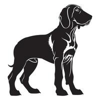 vlak illustratie van hond silhouet vector