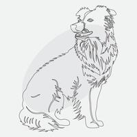 hand- getrokken hond schets illustratie vector