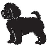 vlak illustratie van hond silhouet vector