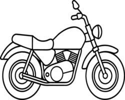 hand- getrokken motorfiets geïsoleerd Aan wit achtergrond kleur bladzijde vector