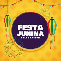 festa Junina festival viering decoratief achtergrond ontwerp vector