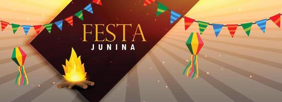 Brazilië festa Junina festival banier ontwerp vector