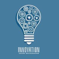 innovatie en idee bub en versnellingen achtergrond vector