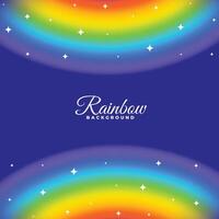 decoratief natuurlijk regenboog spectrum achtergrond met ster ontwerp vector