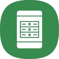 mobiel app server glyph kromme icoon ontwerp vector