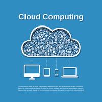 Cloud computing-concept vector