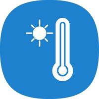 thermometer glyph kromme icoon ontwerp vector