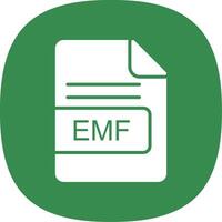 emf het dossier formaat glyph kromme icoon ontwerp vector