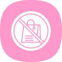verboden teken glyph kromme icoon ontwerp vector