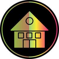 huis glyph ten gevolge kleur icoon ontwerp vector