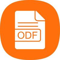 odf het dossier formaat glyph kromme icoon ontwerp vector