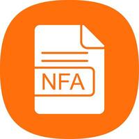 nfa het dossier formaat glyph kromme icoon ontwerp vector