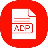 adp het dossier formaat glyph kromme icoon ontwerp vector