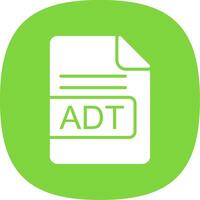 adt het dossier formaat glyph kromme icoon ontwerp vector