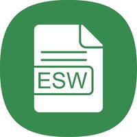 esw het dossier formaat glyph kromme icoon ontwerp vector