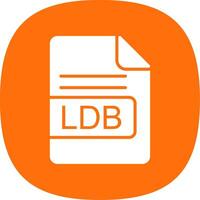 ldb het dossier formaat glyph kromme icoon ontwerp vector