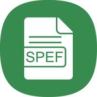 spef het dossier formaat glyph kromme icoon ontwerp vector