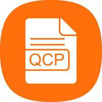 qcp het dossier formaat glyph kromme icoon ontwerp vector