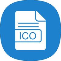 ico het dossier formaat glyph kromme icoon ontwerp vector