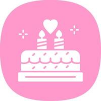 verjaardag glyph kromme icoon ontwerp vector