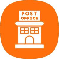 post kantoor glyph kromme icoon ontwerp vector