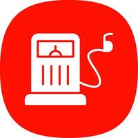 gas- station glyph kromme icoon ontwerp vector