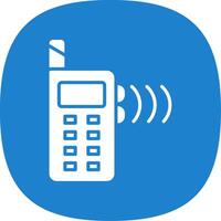 walkie talkie glyph kromme icoon ontwerp vector