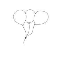 hand tekenen doodle ballon illustratie vector