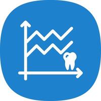 statistieken glyph kromme icoon ontwerp vector