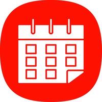 kalender glyph kromme icoon ontwerp vector