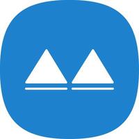 driehoeken glyph kromme icoon ontwerp vector