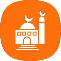 moskee glyph kromme icoon ontwerp vector