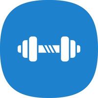 barbell glyph kromme icoon ontwerp vector