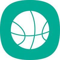 basketbal glyph kromme icoon ontwerp vector