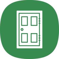 deur glyph kromme icoon ontwerp vector