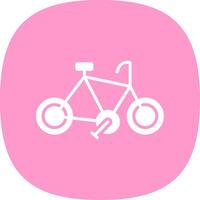 fiets glyph kromme icoon ontwerp vector