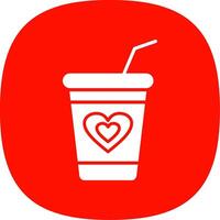 milkshake glyph kromme icoon ontwerp vector